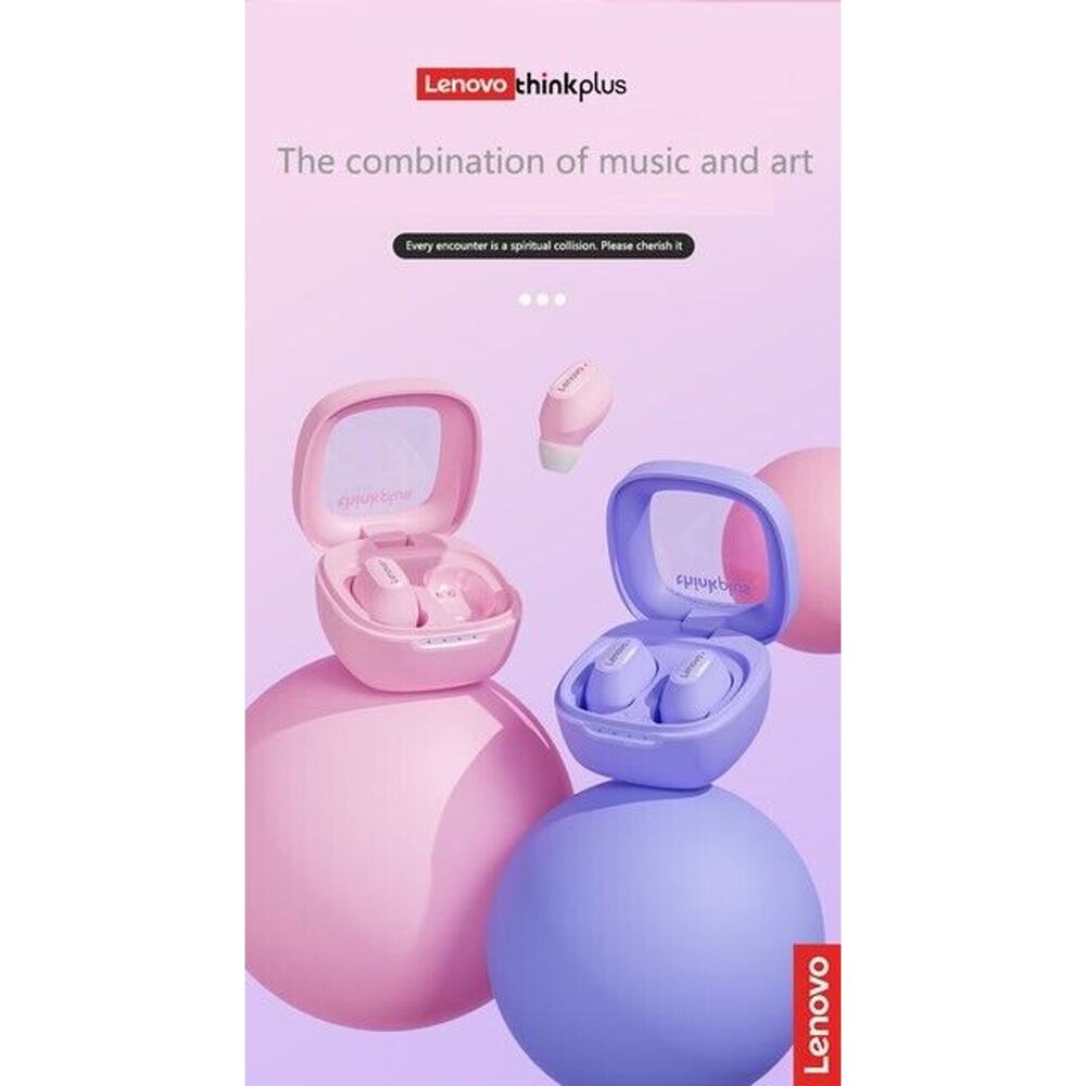 Lenovo Think Plus XT62 Earbuds PURPLE & PINK 5.23 Bluetooth Microphone NIB
